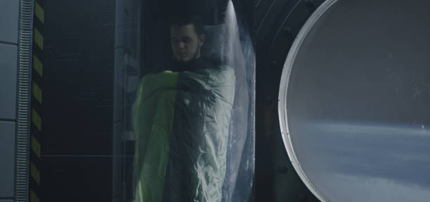 istock Astronauts sleeping in glass pods 1180266205