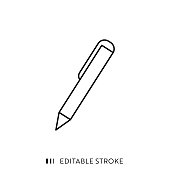 istock Pen Icon with Editable Stroke and Pixel Perfect. 1180268933