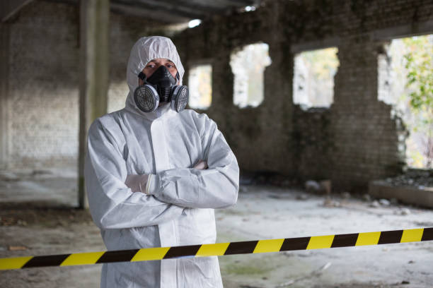 istock Emergency situations specialist stands inside the building where the accident occurred. 1180269571