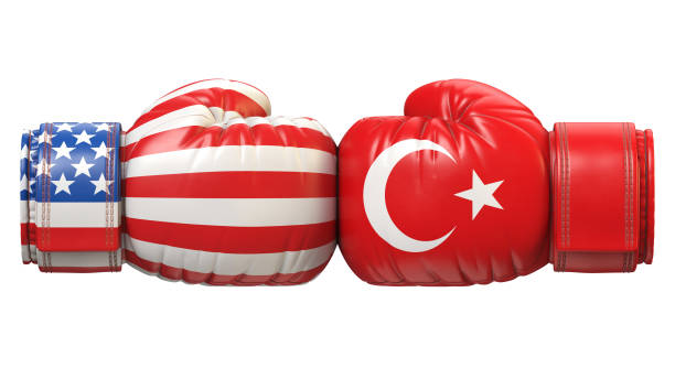 istock USA against Turkish boxing glove 1180272377