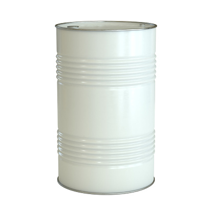 White barrel isolated on the white background 3d rendering illustration