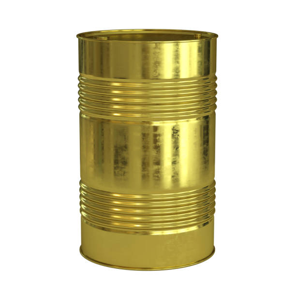 Golden barrel isolated on the white background 3d rendering illustration