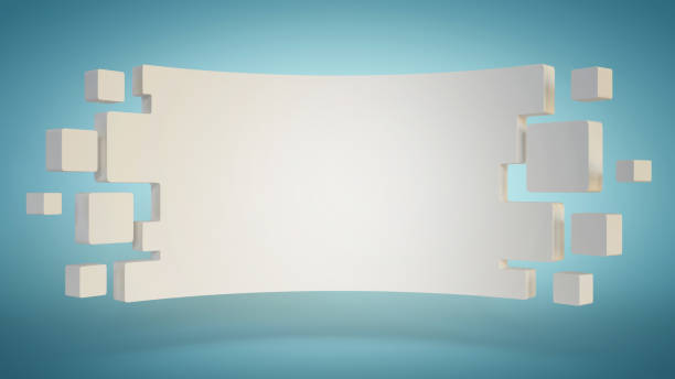 abstraktní geometrický billboard, šablona 3d pozadí - imitace pojem fotky - stock snímky, obrázky a fotky