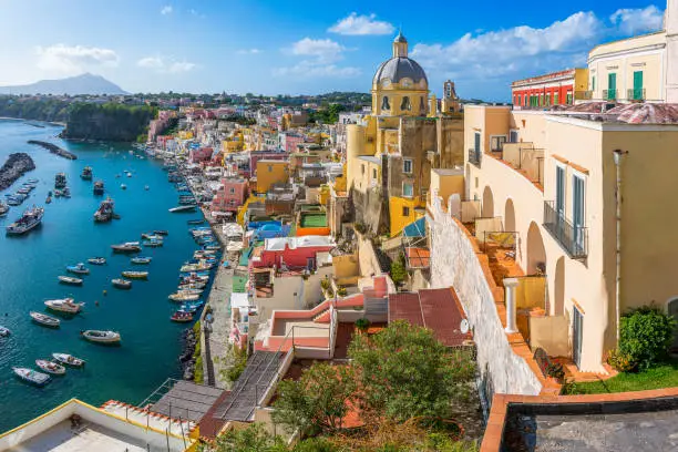 Photo of Panoramic sight of the beautiful island of Procida, near Napoli, Campania region, Italy.