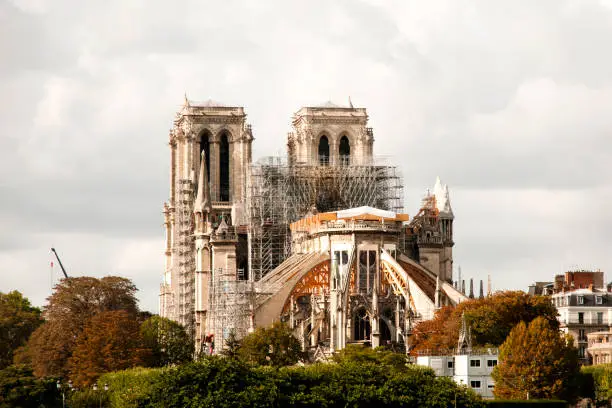 Photo of Notre Dame de Paris, after fire.