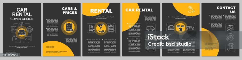 Car Rental Sample Layout Car Rental Brochure Template Layout Stock Illustration - Download Image ...