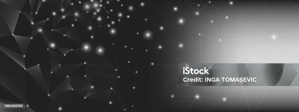 Data Tech Concept Dark Science Visualization Stock Illustration ...