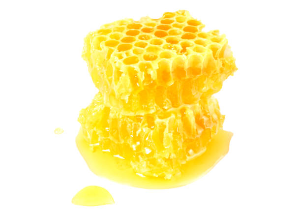 istock Honeycomb with honey isolated on white background 1180288061