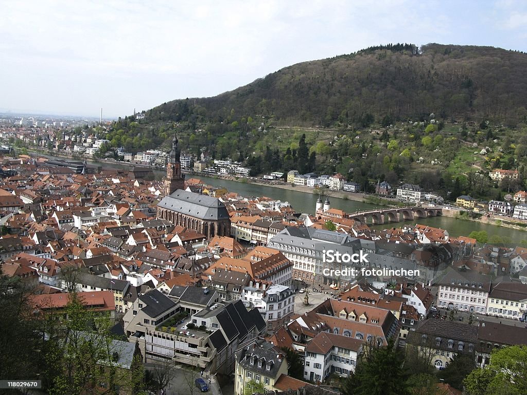 View of Heidelberg am Neckar Alte Brucke Stock Photo