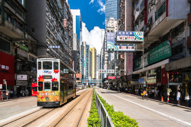 Hong Kong street scene Asia, China - East Asia, Hong Kong, Wanchai, Apartment chinese slum stock pictures, royalty-free photos & images