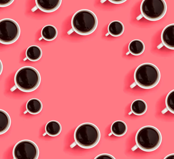 istock Round frame of coffee cups 1180310654