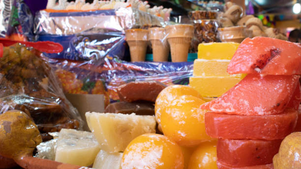 istock Typical Mexican sweets, fruits, crystallized papaya 1180323298