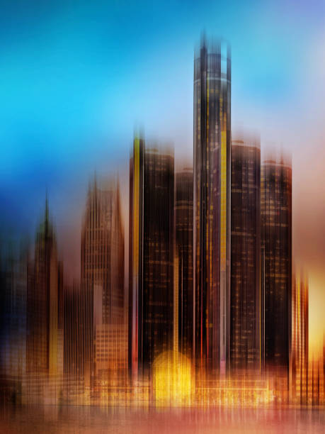 istock Detroit, Michigan - Abstract Skyline 1180325348