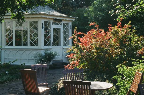 istock Iceland Botanical Garden Gazebo in Park 1180334494