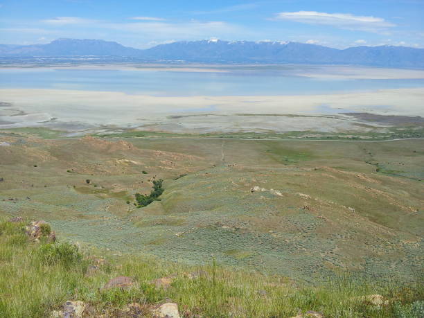 Wasatch Range and the Great Salt Lake, Antelope Island State Park, Utah
