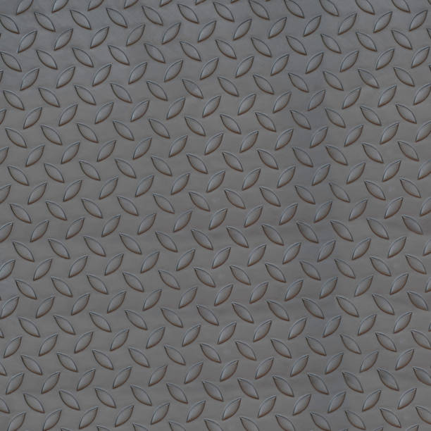 istock Grunge metal floor plate with diamond pattern 1180349668