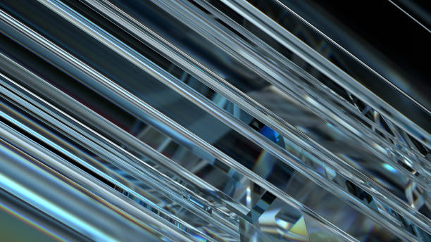 istock 3d render abstract glass illustration. Luxury or corporate, business, refractive background. 1180355797
