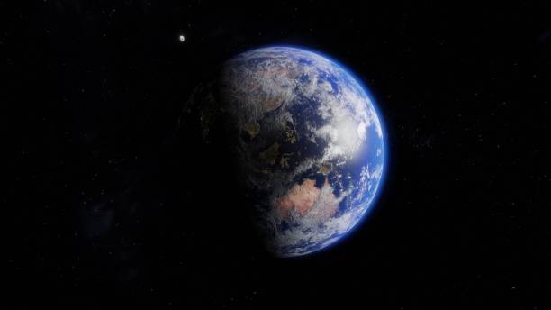 istock Planet Earth (Asia and Australia) and Moon in Space 1180356379