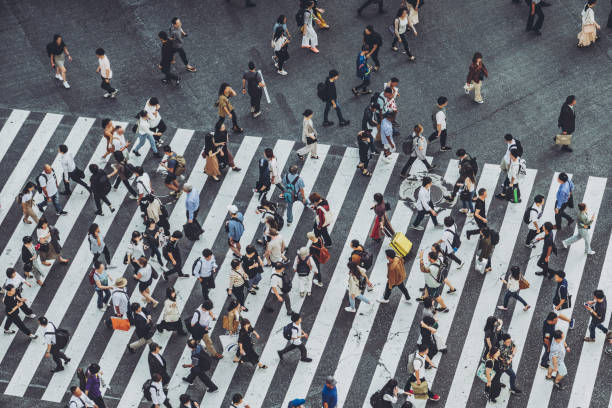 istock pedestrian crossing and crowd in Tokyo Japan 1180356590
