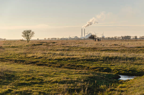 avedøre powerstation e kalvebod fælled - amager - fotografias e filmes do acervo