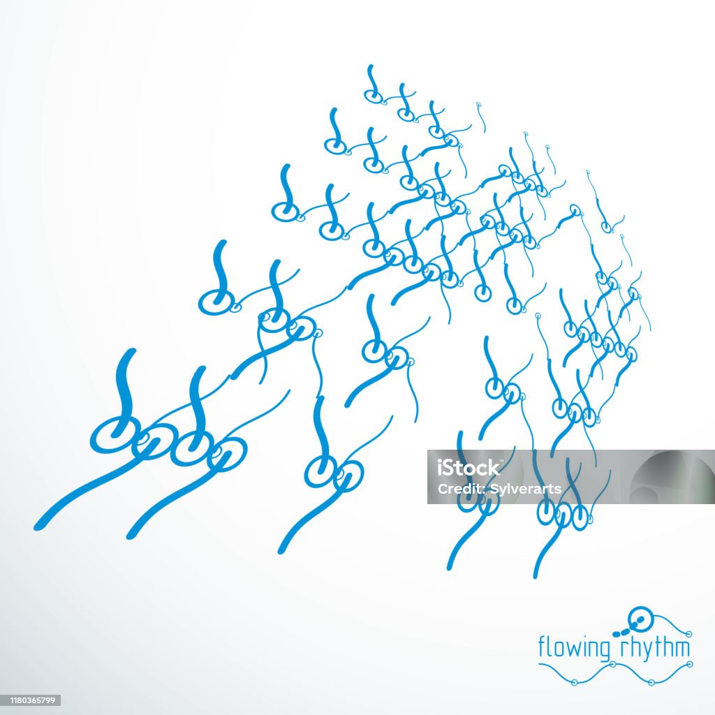 Rythym Vector Flowing Rhythm Abstract Wave Lines Vector Background For Use In Graphic ...