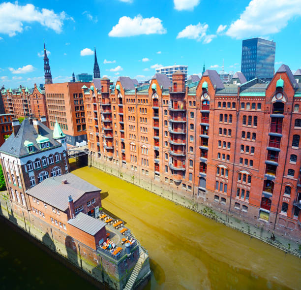 The Speicherstadt warehouse district at sunny day in Hamburg, Germany