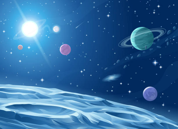 глубокий космос - место для текста stock illustrations