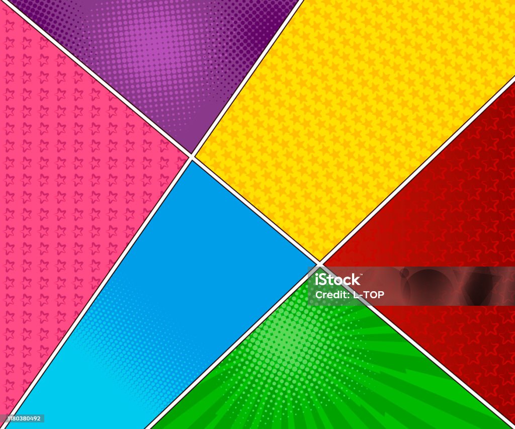 Simple Comic Magazine Background Comic Book Magazine Page Template Stock Illustration - Download Image ...