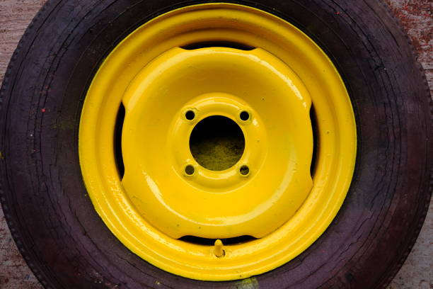 yellow wheel part of a car