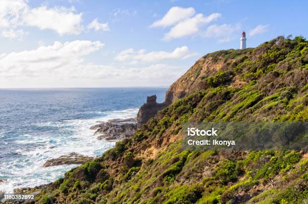 Cape Schanck Lighthouse Mornington Peninsula Stock Photo - Download Image Now - Bass Strait, Australia, Building Exterior