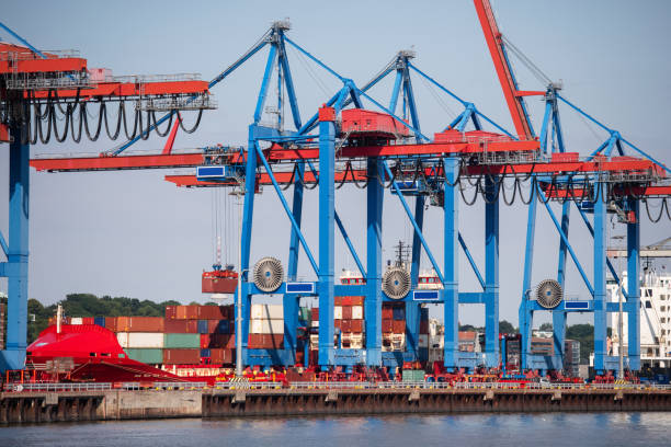 istock Cargo crane in the container port, Hamburg, Germany 1180385862