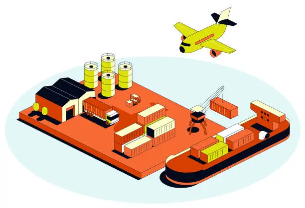 Vector illustration of logistics