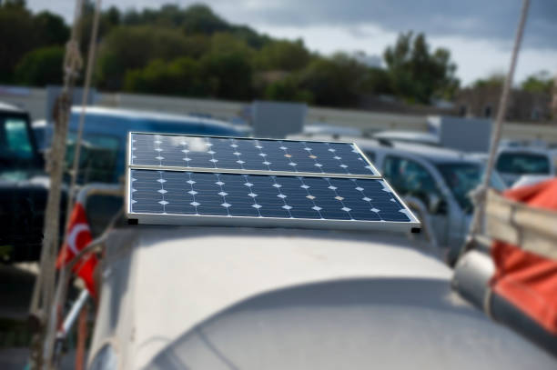 istock Solar panels in sailboat 1180395255