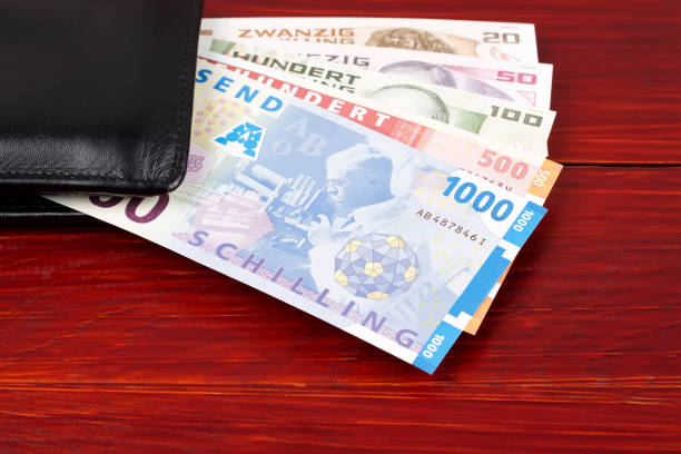 istock Austrian schilling in the black wallet 1180395345