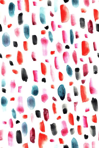 istock Hand Drawn Abstract Watercolor Seamless Pattern of Brushstrokes 1180396567