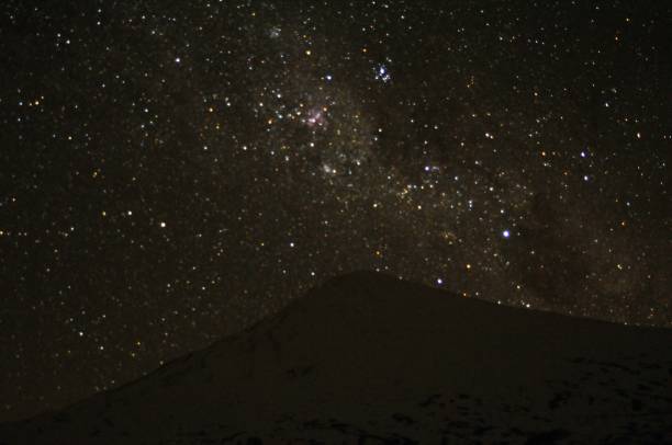 istock Antuco volcano night photo 1180398445