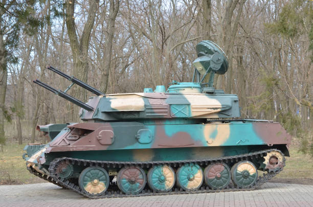 istock weapon mashine in museum park 1180400764