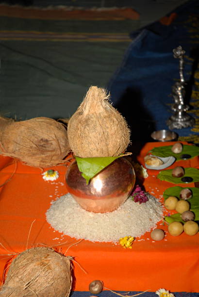 istock Kalash. A part of the pooja. 1180401588