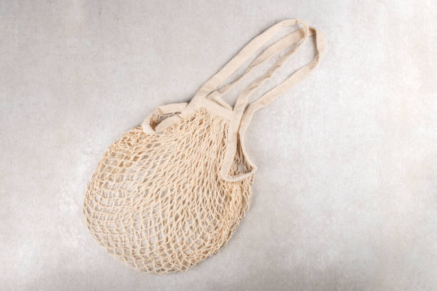 istock Cotton String Mesh Bag, Reusable Shopping Tote for Grocery 1180402210