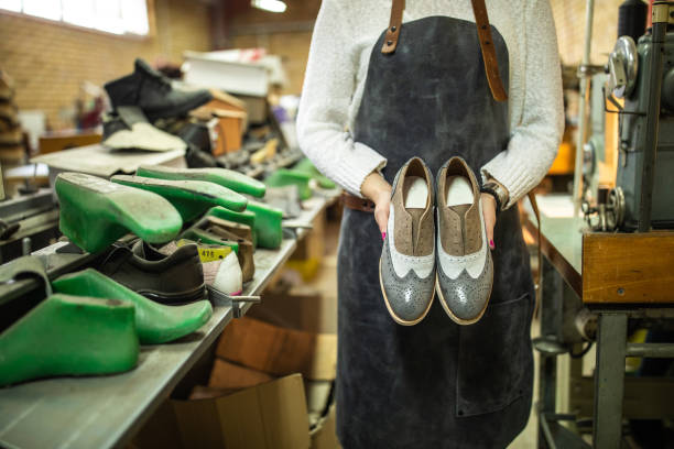 istock Locally made leather shoes 1180404762