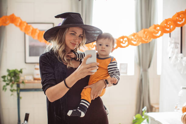 Halloween selfie with baby