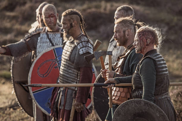 istock Vikings on a highland battlefield 1180413898