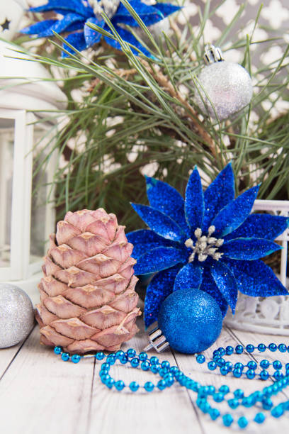 istock Christmas toys with pine branch 1180413933