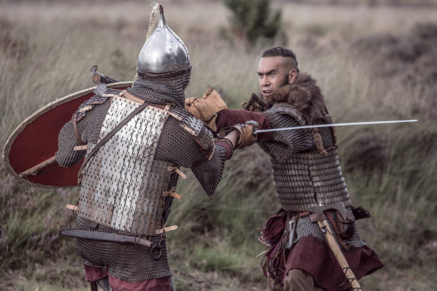 istock Vikings on a highland battlefield 1180416798