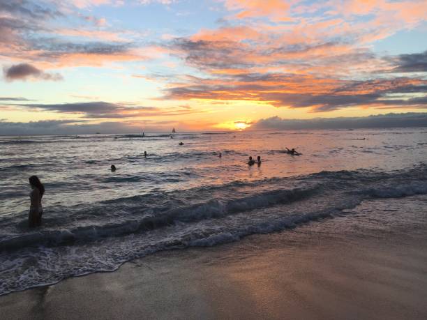 istock Hawaiian beach at sunset 1180419234