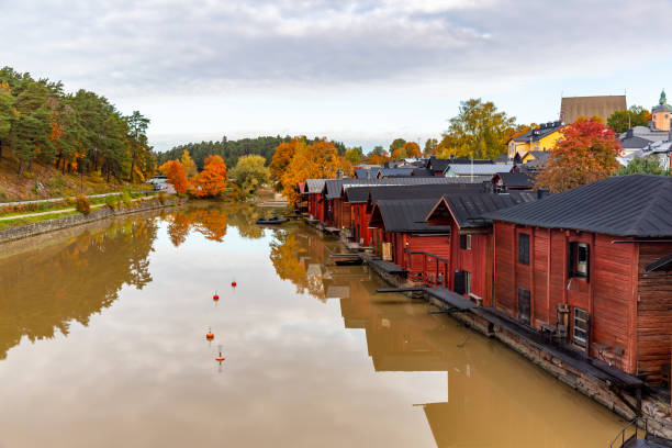 istock Red shore warehouses in Porvoo, Finland 1180420247