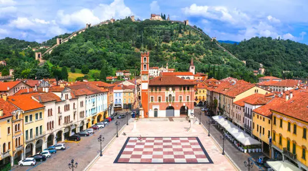 Photo of Marostica - charming medieval town, calling Chess village. Veneto. Italy