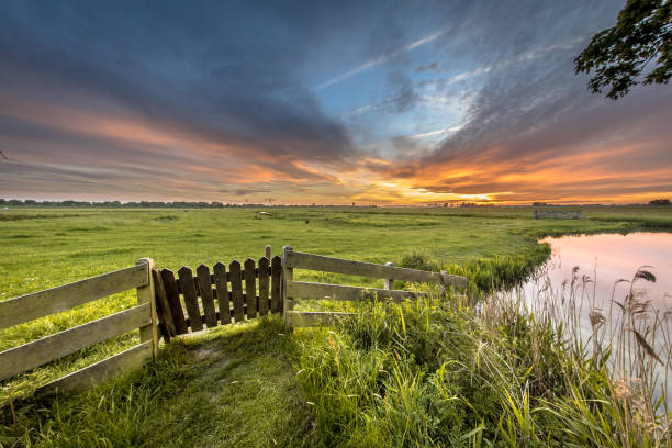 istock Gate view of agricultural landscape 1180427041