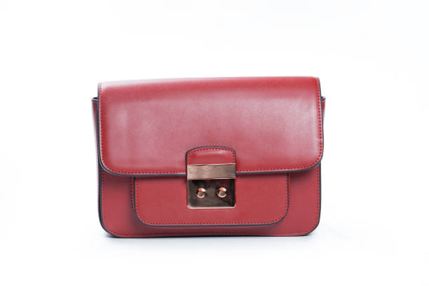 istock Fashionable female hand bag on white background 1180435027