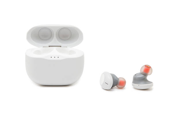 istock Wireless headphones on white background 1180436623